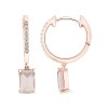 Boucles d'oreilles Lou toi et moi pierre fine et diamant en or 18 carats