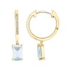 Boucles d'oreilles Lou toi et moi pierre fine et diamant en or 18 carats