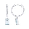 Boucles d'oreilles Lou toi et moi pierre fine et diamant en or 18 carats