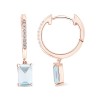 Boucles d'oreilles Lou toi et moi pierre fine et diamant en or 18 carats