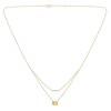 Collier Lou toi et moi pierre fine et diamant en or 18 carats