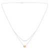 Collier Lou toi et moi pierre fine et diamant en or 18 carats