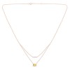 Collier Lou toi et moi pierre fine et diamant en or 18 carats