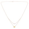Collier Lou toi et moi pierre fine et diamant en or 18 carats