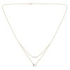 Collier Lou toi et moi pierre fine et diamant en or 18 carats