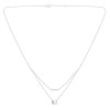 Collier Lou toi et moi pierre fine et diamant en or 18 carats