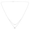 Collier Lou toi et moi pierre fine et diamant en or 18 carats