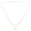 Collier Lou toi et moi pierre fine et diamant en or 18 carats