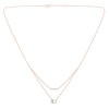 Collier Lou toi et moi pierre fine et diamant en or 18 carats
