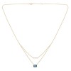 Collier Lou toi et moi pierre fine et émeraude en or 18 carats