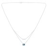 Collier Lou toi et moi pierre fine et émeraude en or 18 carats