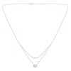 Collier Lou toi et moi pierre fine et diamant en or 18 carats