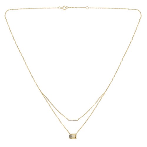 Collier Lou pierre fine et diamant en or 18 carats