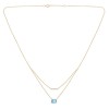 Collier Lou toi et moi pierre fine et émeraude en or 18 carats