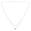Collier Lou toi et moi pierre fine et émeraude en or 18 carats
