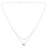 Collier Lou toi et moi pierre fine et émeraude en or 18 carats