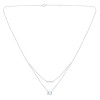 Collier Lou toi et moi pierre fine et émeraude en or 18 carats