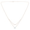 Collier Lou toi et moi pierre fine et émeraude en or 18 carats