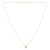 Collier Lou serti clos pierre fine et diamant en or 18 carats