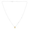 Collier Lou serti clos pierre fine et diamant en or 18 carats