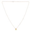 Collier Lou serti clos pierre fine et diamant en or 18 carats
