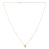 Collier Lou serti clos pierre fine et diamant en or 18 carats