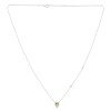 Collier Lou toi et moi pierre fine et diamant en or 18 carats