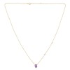 Collier Lou toi et moi pierre fine et diamant en or 18 carats