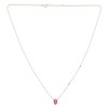 Collier Lou toi et moi pierre fine et diamant en or 18 carats