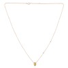Collier Lou toi et moi pierre fine et diamant en or 18 carats