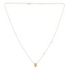 Collier Lou toi et moi pierre fine et diamant en or 18 carats
