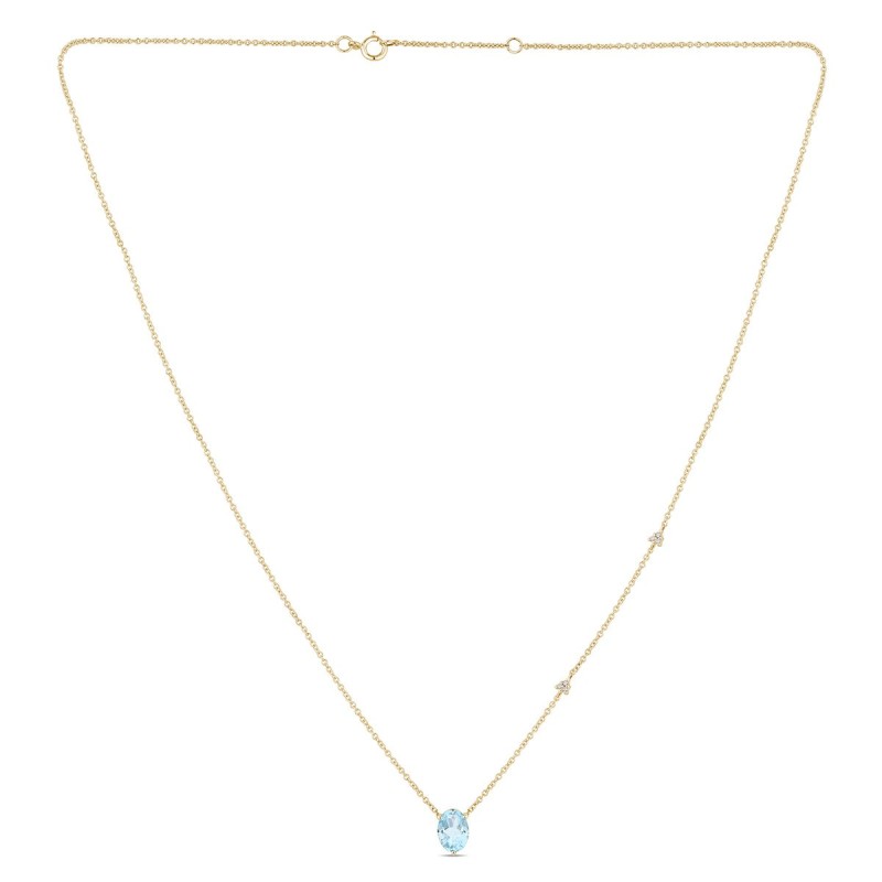 Collier Lou pierre fine et diamant en or 18 carats