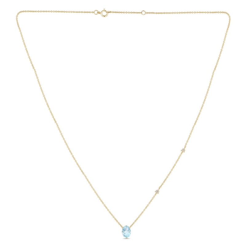 Collier Lou pierre fine et diamant en or 18 carats