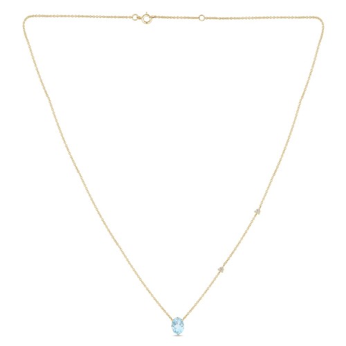 Collier Lou pierre fine et diamant en or 18 carats