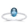 Bague Lou toi et moi pierre fine et diamant en or 18 carats