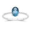 Bague Lou toi et moi pierre fine et diamant en or 18 carats