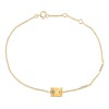 Bracelet Lou pierre fine et diamant en or 9 carats
