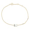 Bracelet Lou pierre fine et émeraude en or 9 carats