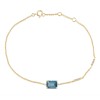 Bracelet Lou pierre fine et émeraude en or 9 carats