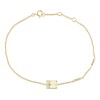 Bracelet Lou pierre fine et diamant en or 9 carats