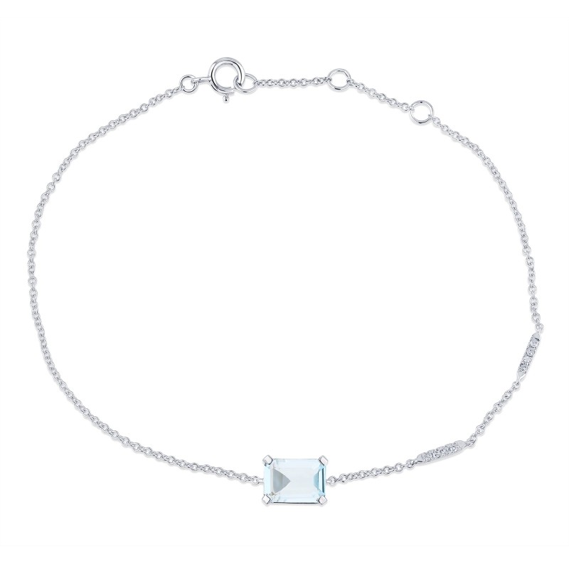Bracelet Lou pierre fine et émeraude en or 9 carats