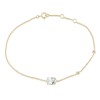 Bracelet Lou pierre fine et diamant en or 9 carats
