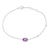 Bracelet Lou pierre fine et diamant en or 9 carats