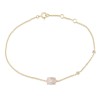Bracelet Lou serti clos pierre fine et diamant en or 9 carats
