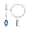 Boucles d'oreilles Lou pierre fine et diamant en or 9 carats