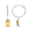 Boucles d'oreilles Lou pierre fine et diamant en or 9 carats
