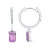 Boucles d'oreilles Lou pierre fine et émeraude en or 9 carats
