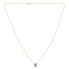 Collier Lou pierre fine et diamant en or 9 carats