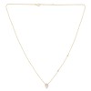 Collier Lou toi et moi pierre fine et diamant en or 9 carats