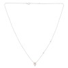 Collier Lou toi et moi pierre fine et diamant en or 9 carats